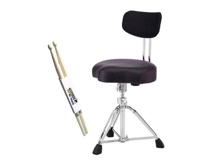 Pearl Drums Schlagzeughocker Pearl Schlagzeughocker D-3500BR mit Lehne und Sticks (höhenverstellbar), doppelstrebig von OTTO