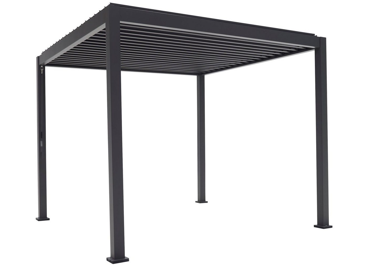 Green Spirit Pergola Lamellendach Pavillon MIRADOR 3x3 anthrazit Basic, BxTxH: 297x297x241 cm, (1-tlg), pulverbeschichte Alu Pfosten, Lamellen aus pulverbeschichtetem Stahl von Green Spirit