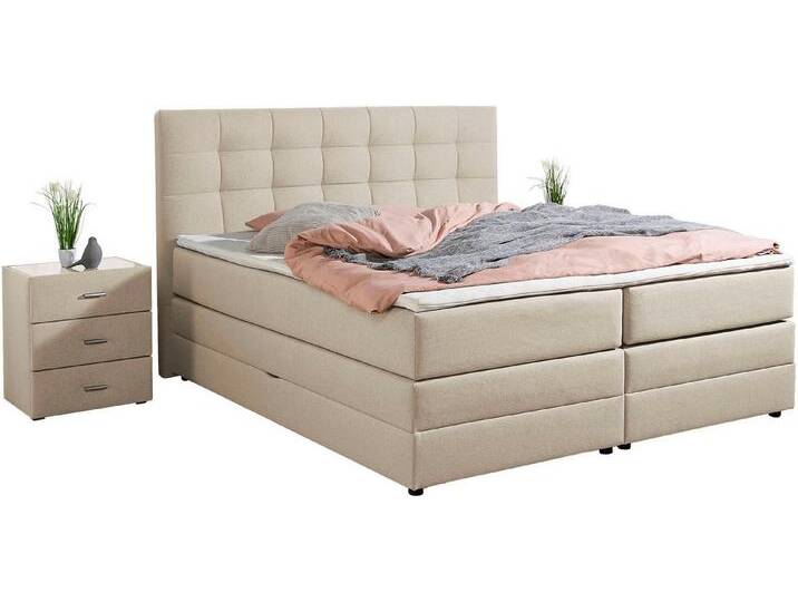 Places of Style Boxspringbett Ethan, inkl. Topper und geräumigen Bettkasten erhältlich in H2, H3 und H4, beige, 7-Zonen-Tonnentaschen-Federkernmatratze Places of Style Boxspringbett Ethan, inkl. Topper und geräumigen Bettkasten erhältlich in H2, H3 und H4, beige, 7-Zonen-Tonnentaschen-Federkernmatratze von OTTO