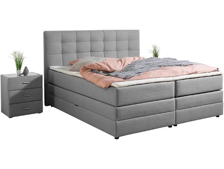 Places of Style Boxspringbett Ethan, inkl. Topper und geräumigen Bettkasten erhältlich in H2, H3 und H4, grau, 7-Zonen-Tonnentaschen-Federkernmatratze Places of Style Boxspringbett Ethan, inkl. Topper und geräumigen Bettkasten erhältlich in H2, H3 und H4, grau, 7-Zonen-Tonnentaschen-Federkernmatratze von OTTO