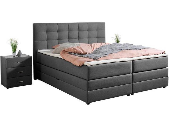 Places of Style Boxspringbett Ethan, inkl. Topper und geräumigen Bettkasten erhältlich in H2, H3 und H4, grau, 7-Zonen-Tonnentaschen-Federkernmatratze Places of Style Boxspringbett Ethan, inkl. Topper und geräumigen Bettkasten erhältlich in H2, H3 und H4, grau, 7-Zonen-Tonnentaschen-Federkernmatratze von OTTO