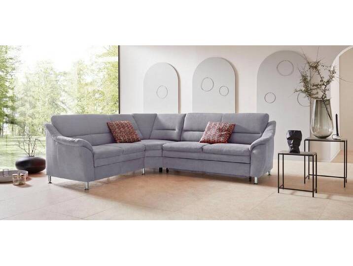 Places of Style Ecksofa Cardoso L-Form, mit Trapezecke für mehr Sitzkomfort, grau, mit Bettfunktion-mit Relaxfunktion-mit Schublade, grau von OTTO