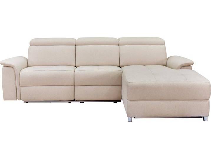 Places of Style Ecksofa Pareli, L-Form, 259cm,m. Recamiere, Echtleder, Kunstleder, Webstoff, man. o. elektr. Relaxfunktion, USB/Kopfteilverstellg u. LED von OTTO