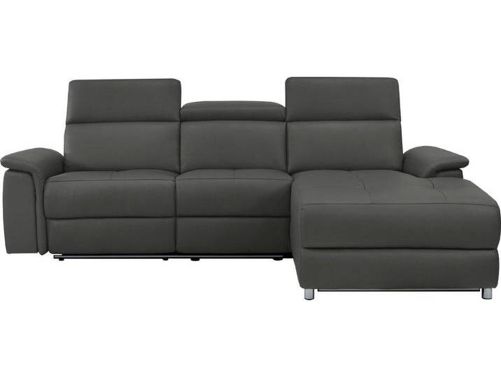 Places of Style Ecksofa Pareli, L-Form, 259cm,m. Recamiere, Echtleder, Kunstleder, Webstoff, man. o. elektr. Relaxfunktion, USB/Kopfteilverstellg u. LED von OTTO