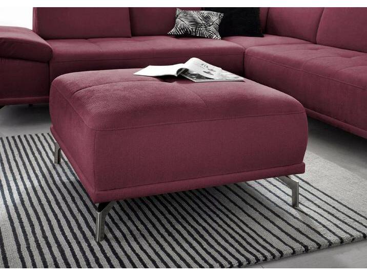 Home affaire Polsterhocker Caluna, moderner Sitzhocker in hochwertiger Verarbeitung, rot, chianti von Home-affaire