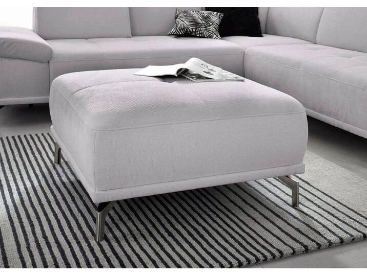 Home affaire Polsterhocker Caluna, moderner Sitzhocker in hochwertiger Verarbeitung, silberfarben, silber von Home-affaire