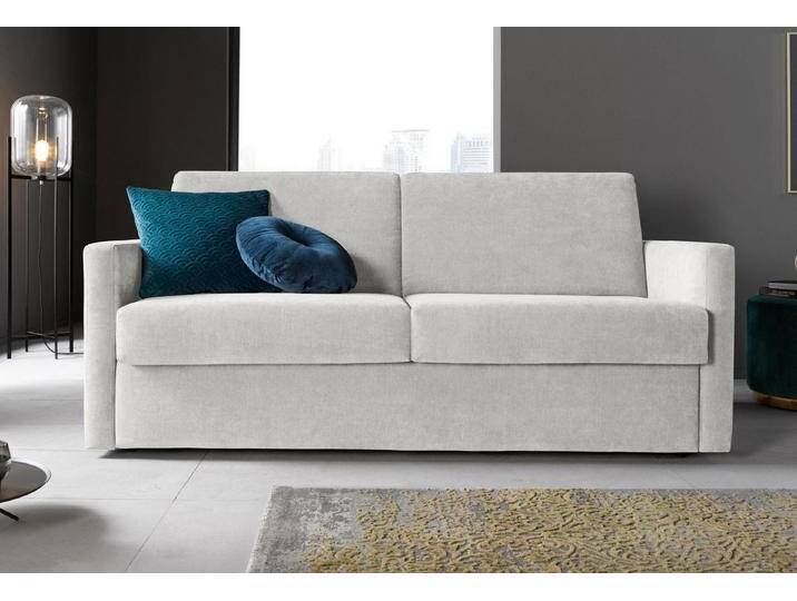 Places of Style Schlafsofa GOLDPOINT 182cm, Dauerschläfer, Liegefläche 140/200 cm, 3-Sitzer mit Dauerschläfer-Funktion, Bonell-Federkernmatratze, grau von OTTO