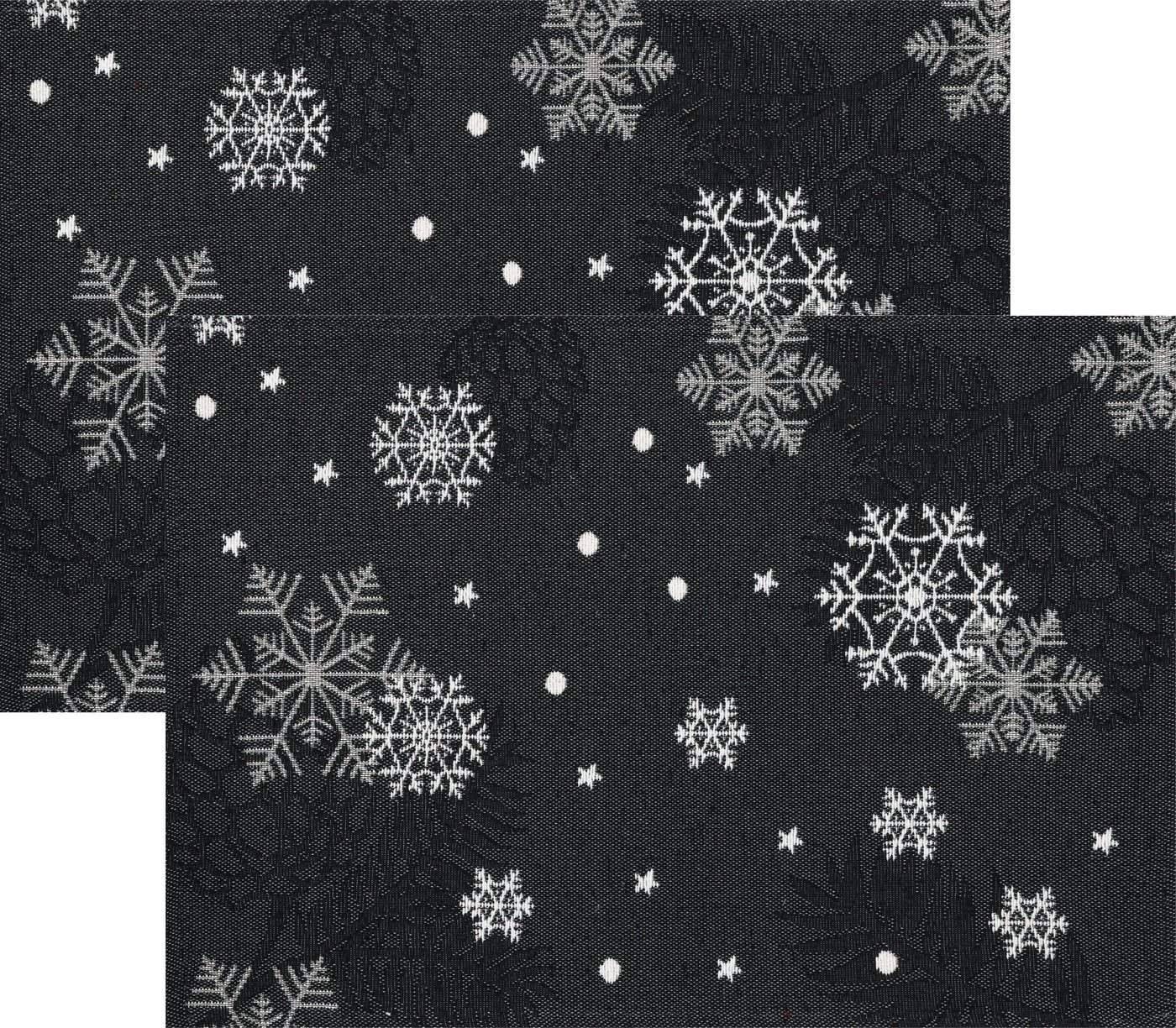 Platzset Tischset "Glitzy Snowflake" 2er-Pack, (2-St), Gobelin Motiv von OTTO