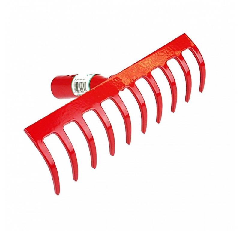 Polar Garten Rechen Stahl-Rechen Stahlstärke 5 mm Harken Lockern Unkraut Laub, 26 cm Arbeitsbreite, (1 St), Rot pulverbeschichtet von Polar Garten