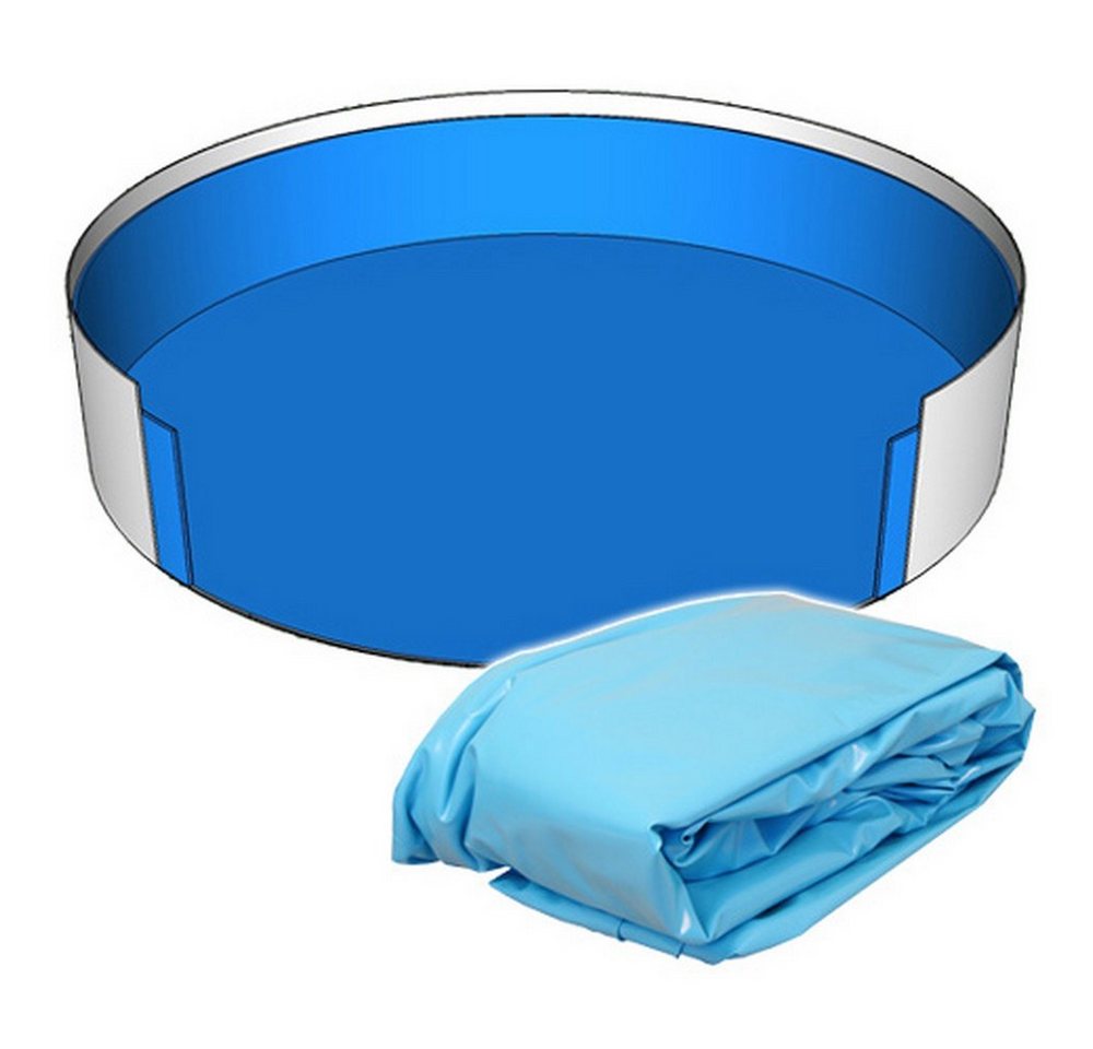 Poolinnenhülle Poolfolie Rund Pool I 420 x 120 cm I 0,8 mm I blau I 4,2 x 1,2 m, 0.8 mm Stärke von OTTO