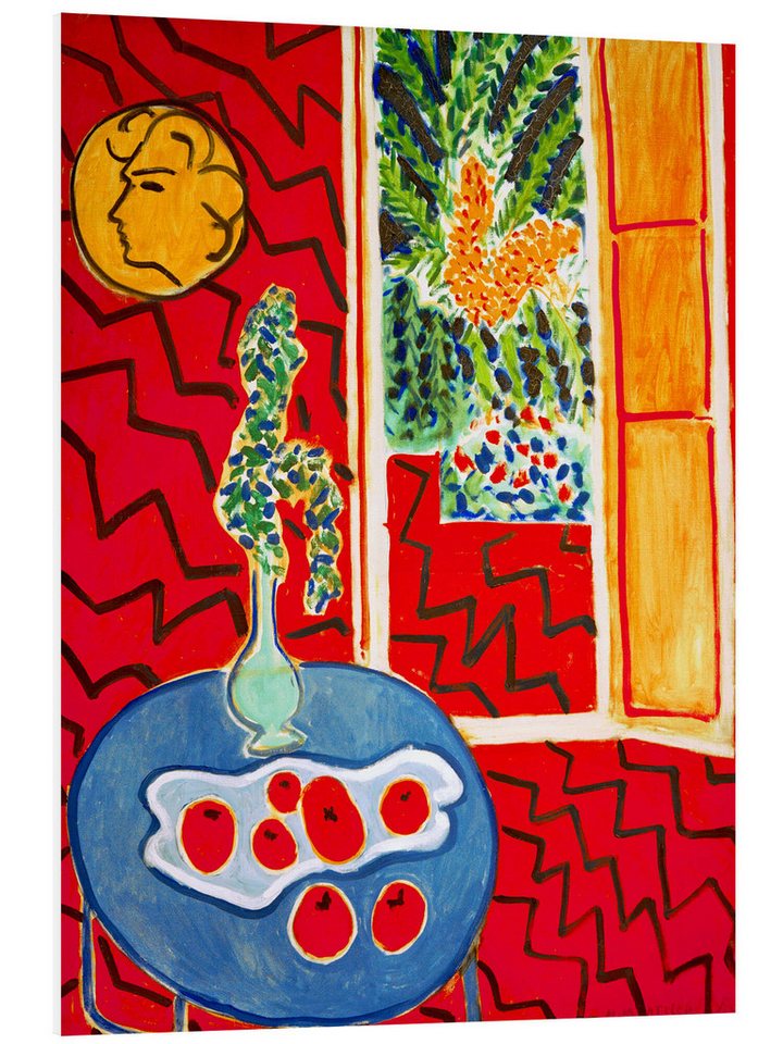 Posterlounge Forex-Bild Henri Matisse, Rotes Interieur, Stilleben auf blauem Tisch, 1947, Malerei Posterlounge Forex-Bild Henri Matisse, Rotes Interieur, Stilleben auf blauem Tisch, 1947, Malerei von Posterlounge