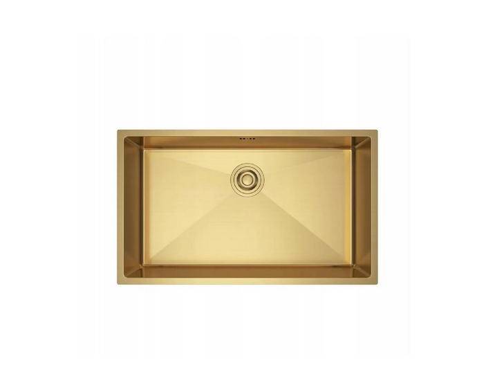 QLS Edelstahlspüle SANTA 74 x 44 cm mit Siphon verschiedene Farben, Einbau in die Arbeitsplatte 740 × 440 × 210 mm Küchenspüle, Gold QLS Edelstahlspüle SANTA 74 x 44 cm mit Siphon verschiedene Farben, Einbau in die Arbeitsplatte 740 × 440 × 210 mm Küchenspüle, Gold von OTTO