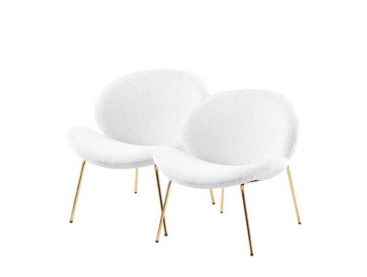 Qiyano Esszimmerstuhl Lounge Stuhl 2er Set Weiß - Bouclé-Look - Bequem & Stilvoll, weiß Qiyano Esszimmerstuhl Lounge Stuhl 2er Set Weiß - Bouclé-Look - Bequem & Stilvoll, weiß von OTTO