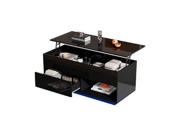 REDOM Couchtisch Hochglanz-Lift-Teetisch (Wohnzimmertisch, Beistelltisch, 1-St., 1 Schublade, 1 versteckter Raum, 1 offene Fach) von OTTO