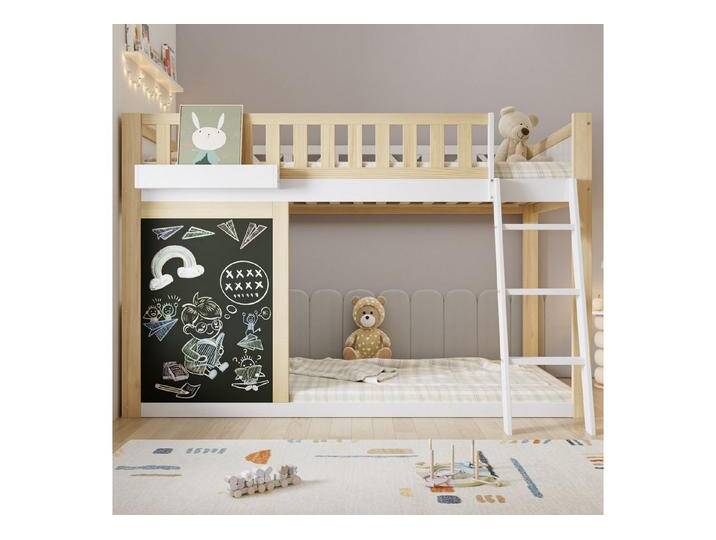 REDOM Kinderbett mit individuell anpassbarem Stauraum, Tafel zum Bemalen (mit Schutzgeländer, Hochbett Holzbett, 90x200cm), ohne Matratze, beige von OTTO