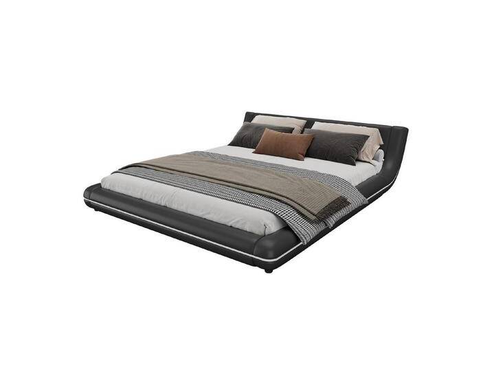 REDOM Polsterbett Doppelbett Funktionsbett Kinderbett (mit Fernbedienung und LED-Beleuchtung, 160 x 200 cm), ohne Matratze, schwarz, Schwarz von OTTO