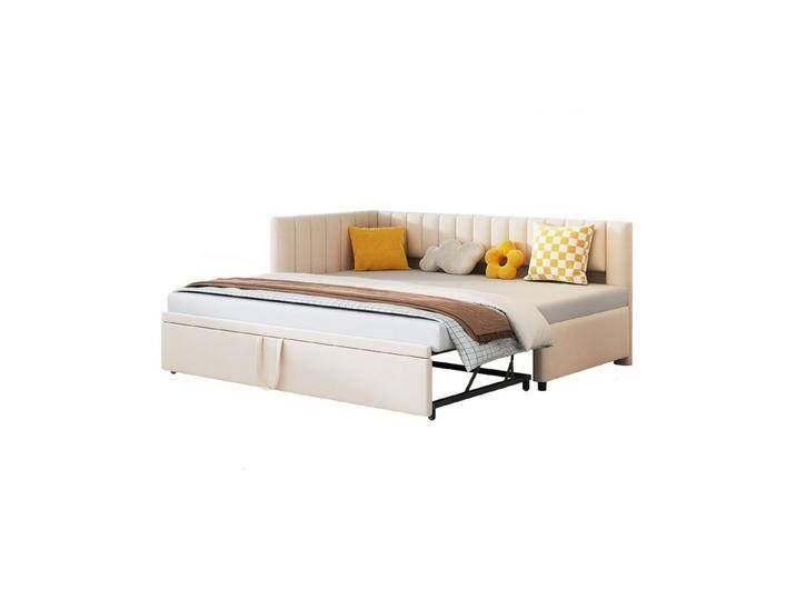 REDOM Polsterbett Schlafsofa Kinderbett Funktionsbett Doppelbett, mit Lattenrosten (Samtstoff, ideal für Gäste- und Kinderzimmer, 90/180 x 200 cm), ohne Matratze von OTTO