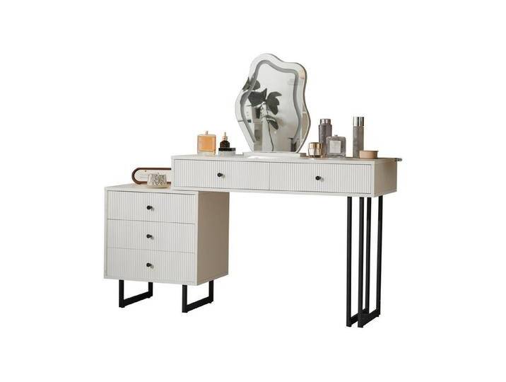 REDOM Schminktisch mit LED-Spiegel in Wolkenform (Kosmetiktisch-Set, Frisiertisch mit Kommode, ohne Hocker), mit 3-farbige LED-Beleuchtung von OTTO