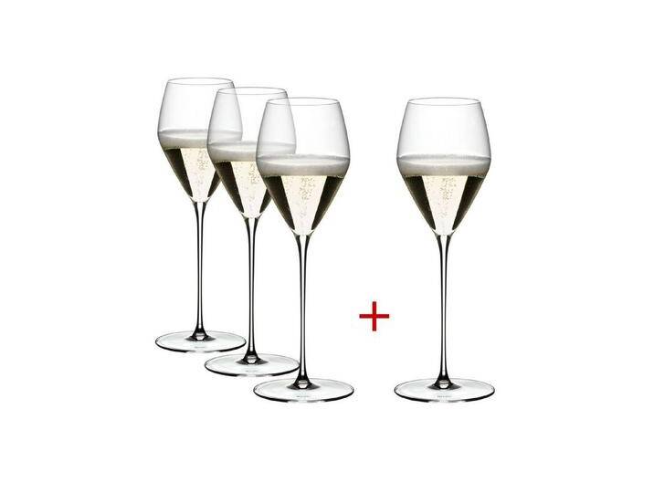RIEDEL THE WINE GLASS COMPANY Champagnerglas Veloce 4er Set, Kristallglas von OTTO