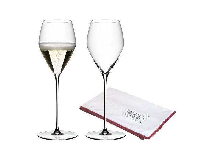 RIEDEL THE WINE GLASS COMPANY Champagnerglas Veloce Champagner Gläser + Poliertuch 327 ml, Glas, weiß RIEDEL THE WINE GLASS COMPANY Champagnerglas Veloce Champagner Gläser + Poliertuch 327 ml, Glas, weiß von OTTO