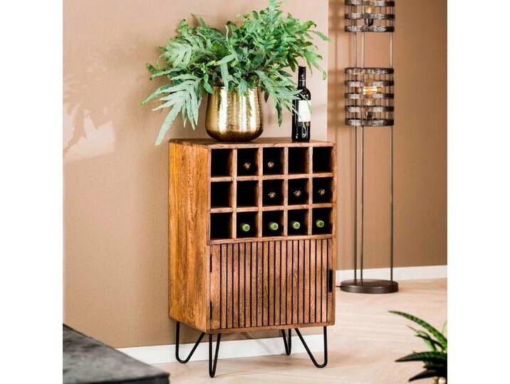 RINGO-Living Kommode Massivholz Weinschrank Boni mit Tür in Natur-dunkel und RINGO-Living Kommode Massivholz Weinschrank Boni mit Tür in Natur-dunkel und von OTTO