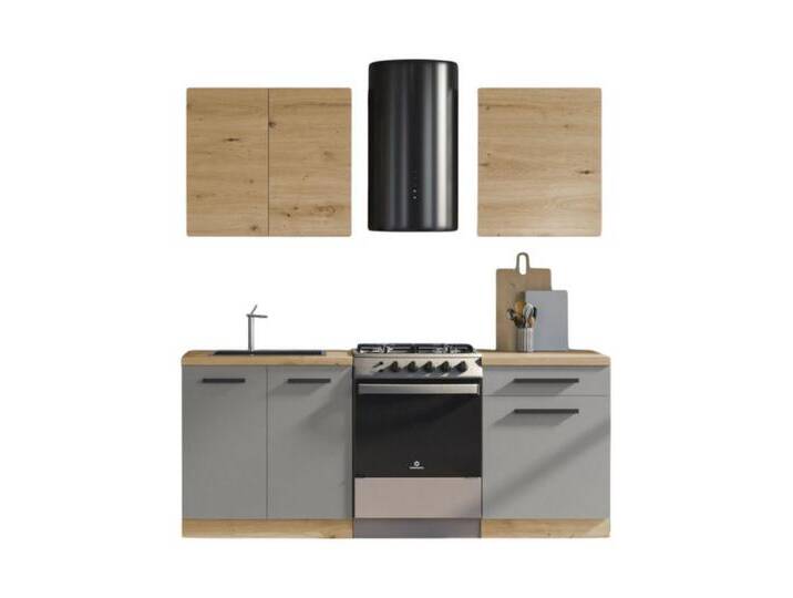 ROYAL24_MARKT Küchenzeile K15-G140 - Langen - Hochwertige Küche mit stilvollem Design, (Komplett Set), Premium – Zeitlos – Edel., beige von OTTO