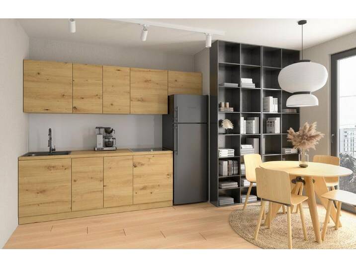ROYAL24_MARKT Küchenzeile K16-G260 - Langen - Kleine Räume optimal nutzen, (Komplett Set), Edle Stoffe - Schickes Design - Top Verarbeitung. von OTTO
