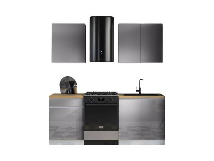 ROYAL24_MARKT Küchenzeile K33-G140 - Aspen - Praktisch und organisiert für kleine Räume, (Komplett Set), Edles Design - Top Material - Hochwertig. von OTTO