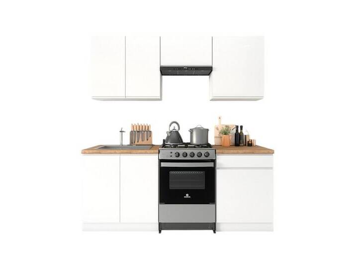 ROYAL24_MARKT Küchenzeile K36-G200 - Aspen - Ergonomisches Design und leicht zu reinigen, (Komplett Set), Edles Design - Top Material - Hochwertig. von OTTO