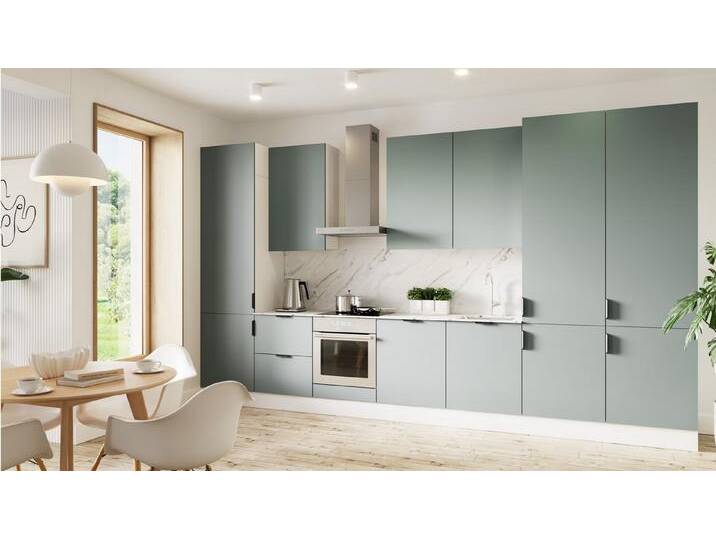 ROYAL24_MARKT Küchenzeile K44-G420 - Sorento - Praktische Lösungen für ein stilvolles Zuhause, (Komplett Set), Matt - Modern - Exzellent., grün von OTTO