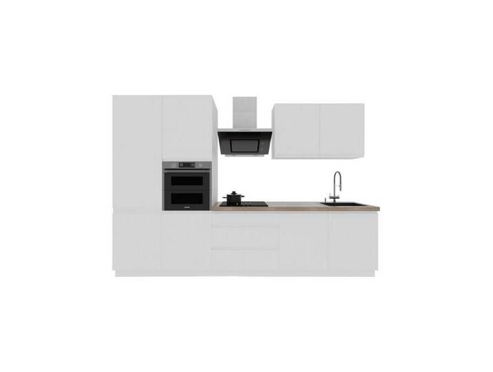 ROYAL24_MARKT Küchenzeile K57-G320 - Aspen - Design, das positive Energie verleiht, (Komplett Set), Edles Design - Top Material - Hochwertig., weiß von OTTO