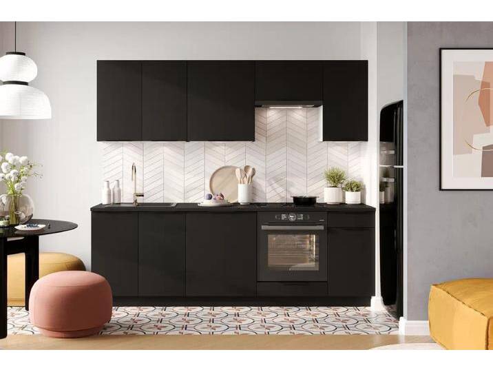 ROYAL24_MARKT Küchenzeile - Premium-Design für Ihre Küche, (Komplett Set), Premium - Modern - Exzellent., schwarz von OTTO