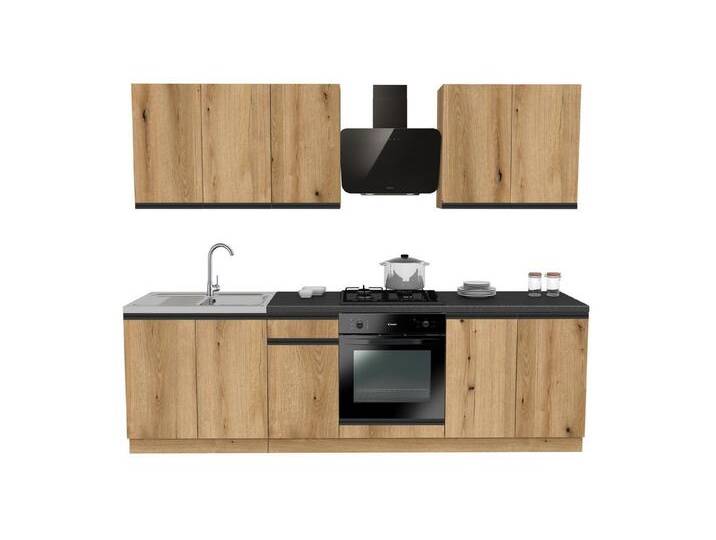 ROYAL24_MARKT Küchenzeile - SIMPLY Z17 260 cm - Arbeitsküche Modern Look, (Komplett Set), Edles Material - Zeitlos - Elegant von OTTO