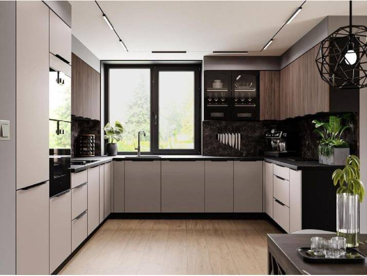 ROYAL24_MARKT Küchenzeile - Stilvolle Küchenideen Aktuelle Trends für Ihre Traumküche, (Komplett Set), Modern - ansprechend - Lebendig., schwarz von OTTO