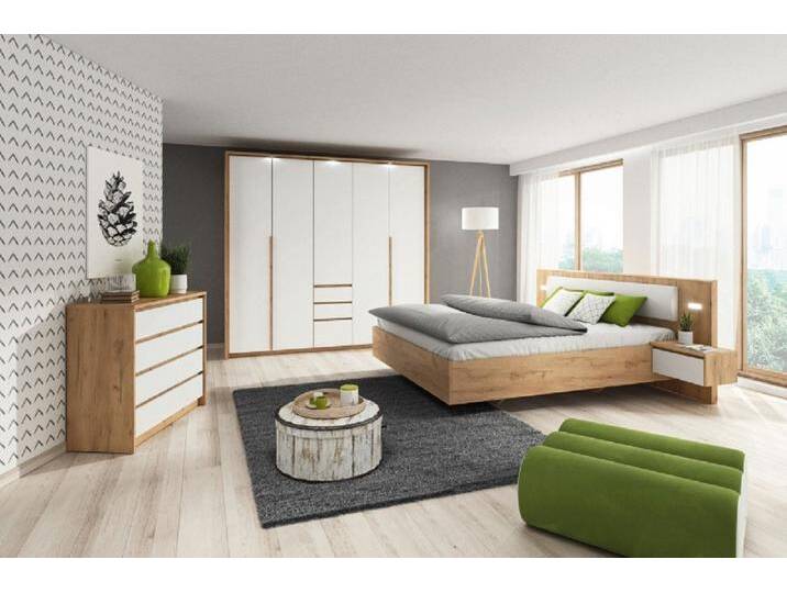 ROYAL24_MARKT Schlafzimmer-Set - Komfortables Wohnen / ausgestattet für Ihr Refugium, (Komplett Set, 3-St., KASSEL Pro), Kreative Gestaltung - Schöne LEDs - Erstklassig., weiß von OTTO