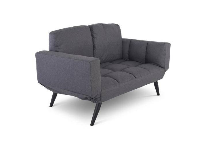 Raburg Schlafsofa 2-Sitzer, klappbare Gästebett-Funktion, Armlehnen, Stoff, Ayla, bequeme Liegefläche: 190 cm breit x 76 cm tief, grau von OTTO
