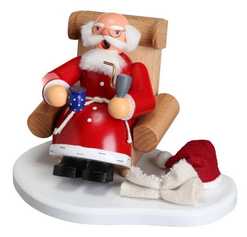 Räuchermännchen Räucherfigur Weihnachtsmann BxHxT = 17x13x13cm NEU, sitzt im Sessel und trinkt Kaffee von OTTO