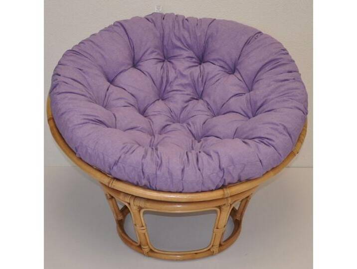 Rattani Rattanstuhl Papasansessel Rattan Papasan inkl. Polster D 115 cm Fb. honig, XL Papasan Sessel D 115 cm, lila, lila von OTTO
