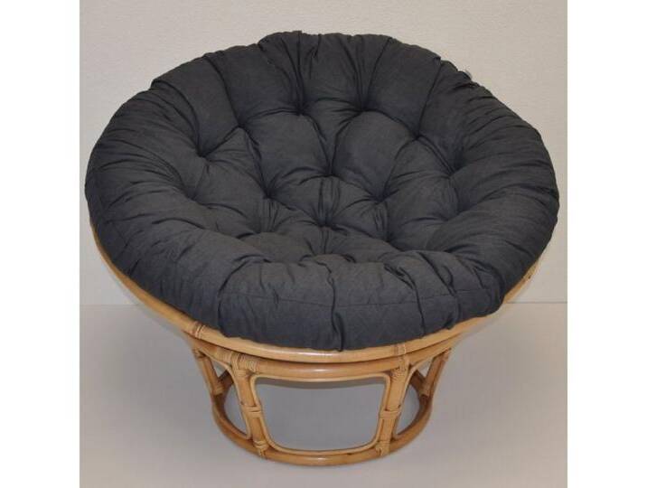 Rattani Rattanstuhl Papasansessel Rattan Papasan inkl. Polster D 115 cm Fb. honig, XL Papasan Sessel D 115 cm, schwarz, schwarz von OTTO