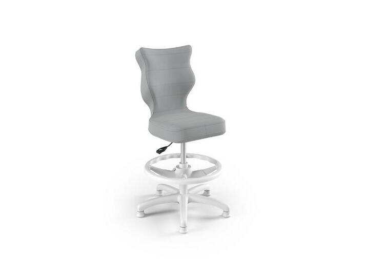 Raumhirsch Furniture Drehstuhl Petit Kinderstuhl mit Fußstütze weiß Velvet 03 Größe 3, hellgrau Raumhirsch Furniture Drehstuhl Petit Kinderstuhl mit Fußstütze weiß Velvet 03 Größe 3, hellgrau von OTTO