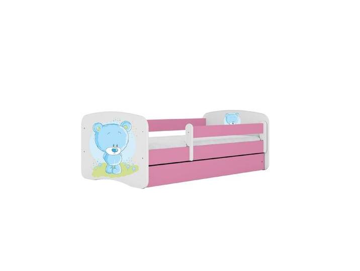 Raumhirsch Furniture Kinderbett ohne Schublade – Jugendbett Babydreams Kinderzimmer, rosa, blauer Teddybär Blumen, mit Matratze, Rosa von OTTO
