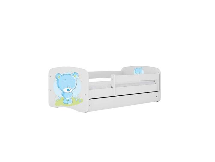 Raumhirsch Furniture Kinderbett ohne Schublade – Jugendbett Babydreams Kinderzimmer, weiß, blauer Teddybär Blumen, mit Matratze , mit Matratze, Weiß von OTTO
