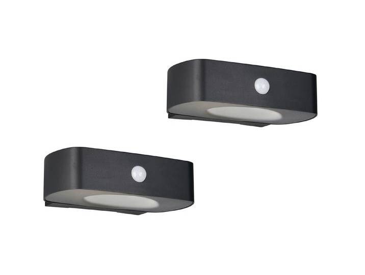 Reality Leuchten LED Solarleuchte, Bewegungsmelder, LED fest integriert, Neutralweiß, 2er SET Wand Außen-Leuchten mit Solar, Akku auch USB aufladbar B: 21cm von OTTO