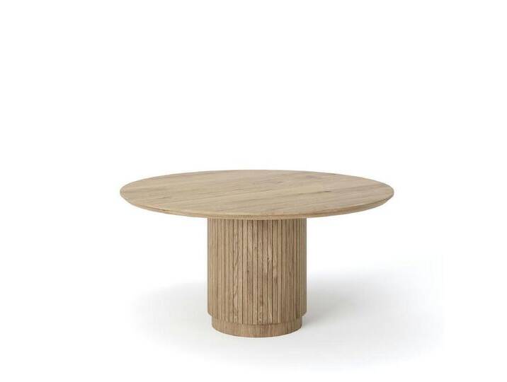 Rellgo Esstisch Eiche rund – Massivholz-Tisch Ando mit Trommelgestell – Handgefertigt, 100 % Wildeiche, Schweizer Kante, Baumstamm-Trommelgestell Rellgo Esstisch Eiche rund – Massivholz-Tisch Ando mit Trommelgestell – Handgefertigt, 100 % Wildeiche, Schweizer Kante, Baumstamm-Trommelgestell von OTTO