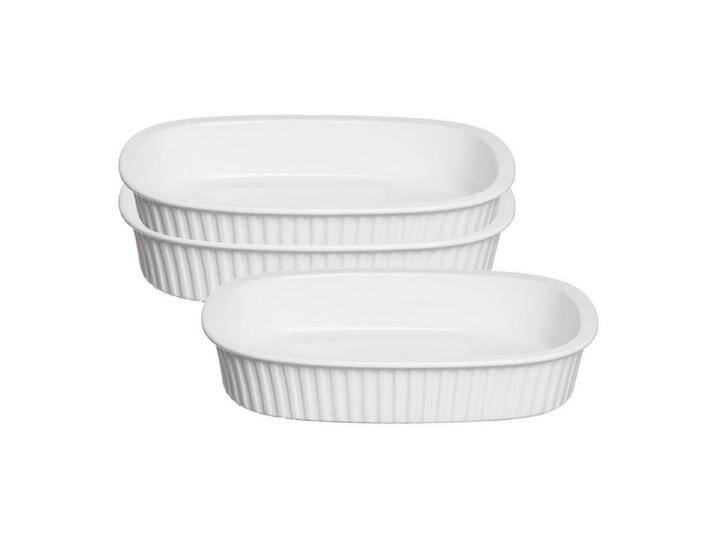 Ritzenhoff & Breker Auflaufform Bianco Auflaufformen 32 x 24 cm 3er Set, Porzellan, (3-St), weiß von OTTO