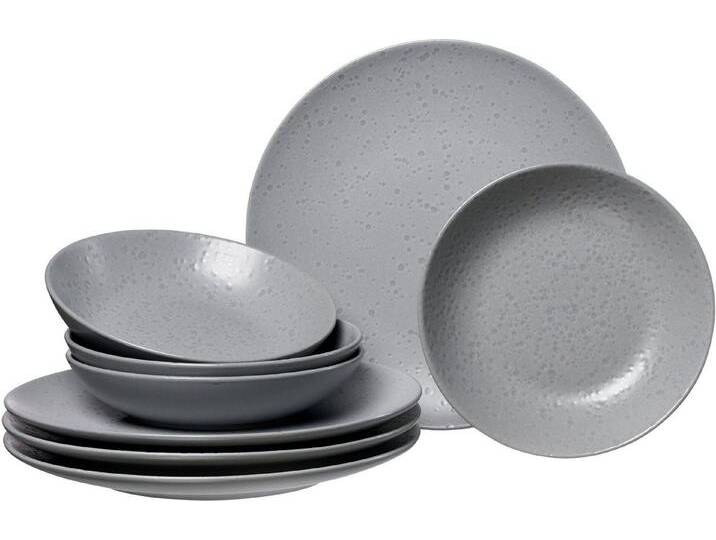 Ritzenhoff & Breker Tafelservice Teller Set, Geschirr-Set Kitwe (8-tlg), 4 Personen, Steinzeug, Reaktivglasur, jedes Stück ein Unikat, 8 Teile, für 4 Personen von OTTO
