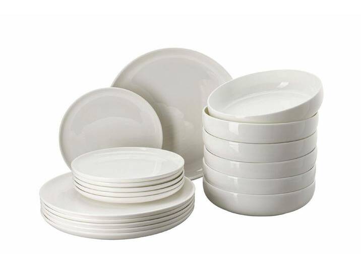 Rosenthal Teller-Set Jade Lift Weiss Tellerset 18tlg, Bone China, weiß von OTTO