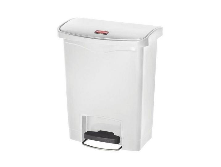 Rubbermaid Mülltrennsystem Slim Jim® Step-On-Tretabfallbehälter, 30 l, Kunststoff, weiß von OTTO
