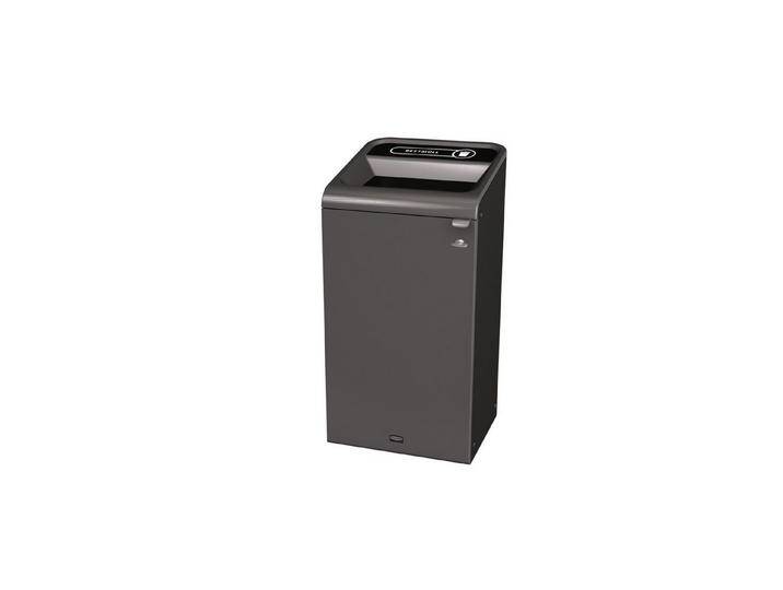 Rubbermaid Papierkorb Recyclingstation 2154774 87l Behältereinheit Restmüll schwarz von OTTO