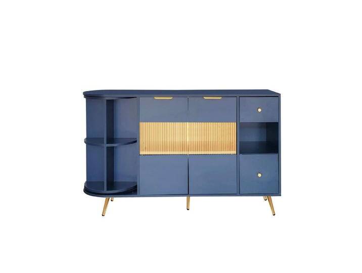 Rutaqian Buffet aufbewahrungsschrank, sideboard Badschrank, Küchenschrank, Küchenbuffet (1 sideboard, 1-St., mit 5 Fächern und 2 Schublade) mit LED und Glasschiebetüren, für Esszimmer Wohnzimmer, Vielfältiger von OTTO
